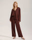 Satin Chiffon Long Sleeve Pajama Set