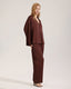 Satin Chiffon Long Sleeve Pajama Set