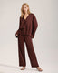 Satin Chiffon Long Sleeve Pajama Set