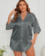 Plus Size Short Sleeve Sleep Shirt Dress