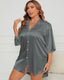 Plus Size Short Sleeve Sleep Shirt Dress
