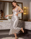 Lace Trim Deep V Back Slip Dress