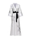Luxury Floral Satin Silk Kimono Robe