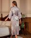 Luxury Floral Satin Silk Kimono Robe