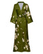 Luxury Floral Satin Silk Kimono Robe