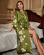 Luxury Floral Satin Silk Kimono Robe