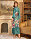 Luxury Floral Satin Silk Kimono Robe