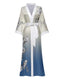 Luxury Floral Satin Silk Kimono Robe