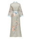 Luxury Floral Satin Silk Kimono Robe
