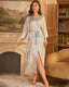 Luxury Floral Satin Silk Kimono Robe