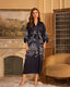 Luxury Floral Satin Silk Kimono Robe