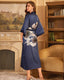 Luxury Floral Satin Silk Kimono Robe