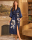 Luxury Floral Satin Silk Kimono Robe