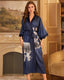 Luxury Floral Satin Silk Kimono Robe