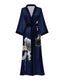 Luxury Floral Satin Silk Kimono Robe