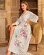 Luxury Floral Satin Silk Kimono Robe