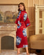 Luxury Floral Satin Silk Kimono Robe