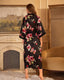 Luxury Floral Satin Silk Kimono Robe