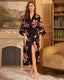 Luxury Floral Satin Silk Kimono Robe