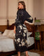 Luxury Floral Satin Silk Kimono Robe