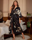 Luxury Floral Satin Silk Kimono Robe