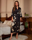 Luxury Floral Satin Silk Kimono Robe