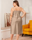 Plus Size Ice Silk Slip Dress