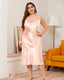 Plus Size Ice Silk Slip Dress