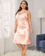 Plus Size Ice Silk Slip Dress