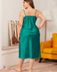 Plus Size Ice Silk Slip Dress