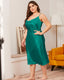 Plus Size Ice Silk Slip Dress