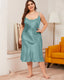 Plus Size Ice Silk Slip Dress