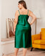 Plus Size Ice Silk Slip Dress