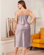Plus Size Ice Silk Slip Dress