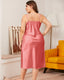 Plus Size Ice Silk Slip Dress