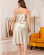 Plus Size Ice Silk Slip Dress