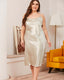 Plus Size Ice Silk Slip Dress