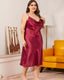 Plus Size Ice Silk Slip Dress