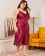 Plus Size Ice Silk Slip Dress