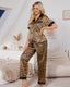 Leopard Print Short Sleeve Pajama Set