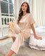 Summer Satin Short Sleeve Pajama Set