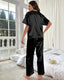 Summer Satin Short Sleeve Pajama Set