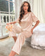 Summer Satin Short Sleeve Pajama Set