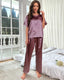 Summer Satin Short Sleeve Pajama Set