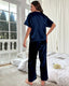 Summer Satin Short Sleeve Pajama Set