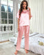 Summer Satin Short Sleeve Pajama Set