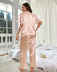Summer Satin Short Sleeve Pajama Set