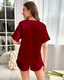 Ice Silk Short Sleeve Pajama Set