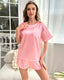 Ice Silk Short Sleeve Pajama Set