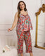 Plus Size Printed Cami Pajama Set